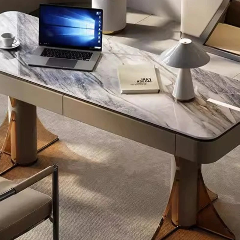 Elegant Craftsmanship In Large Office Desk Stunning European Design Standing Table Office Use Muebles Oficina Home Accessories