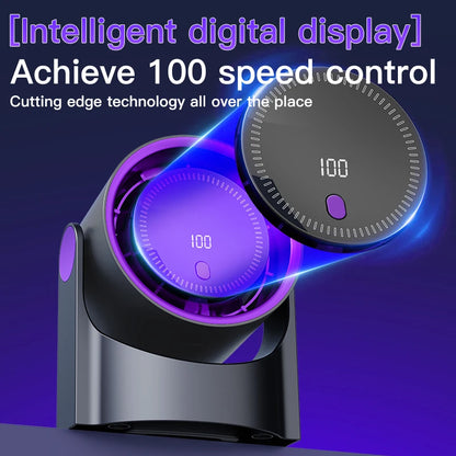 2025 Portable Wall Hanging Fan Digital Display Desktop Fan 100 Wind Speeds  Rechargeable Office Home Electric Mini Fans
